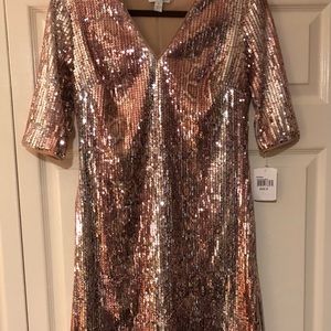 Donna Morgan Sequin Sheath Dress. Size 8. NWT